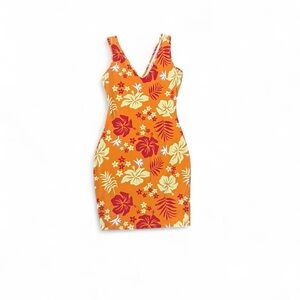 Wild Fable  Orange beach Floral Mini Dress